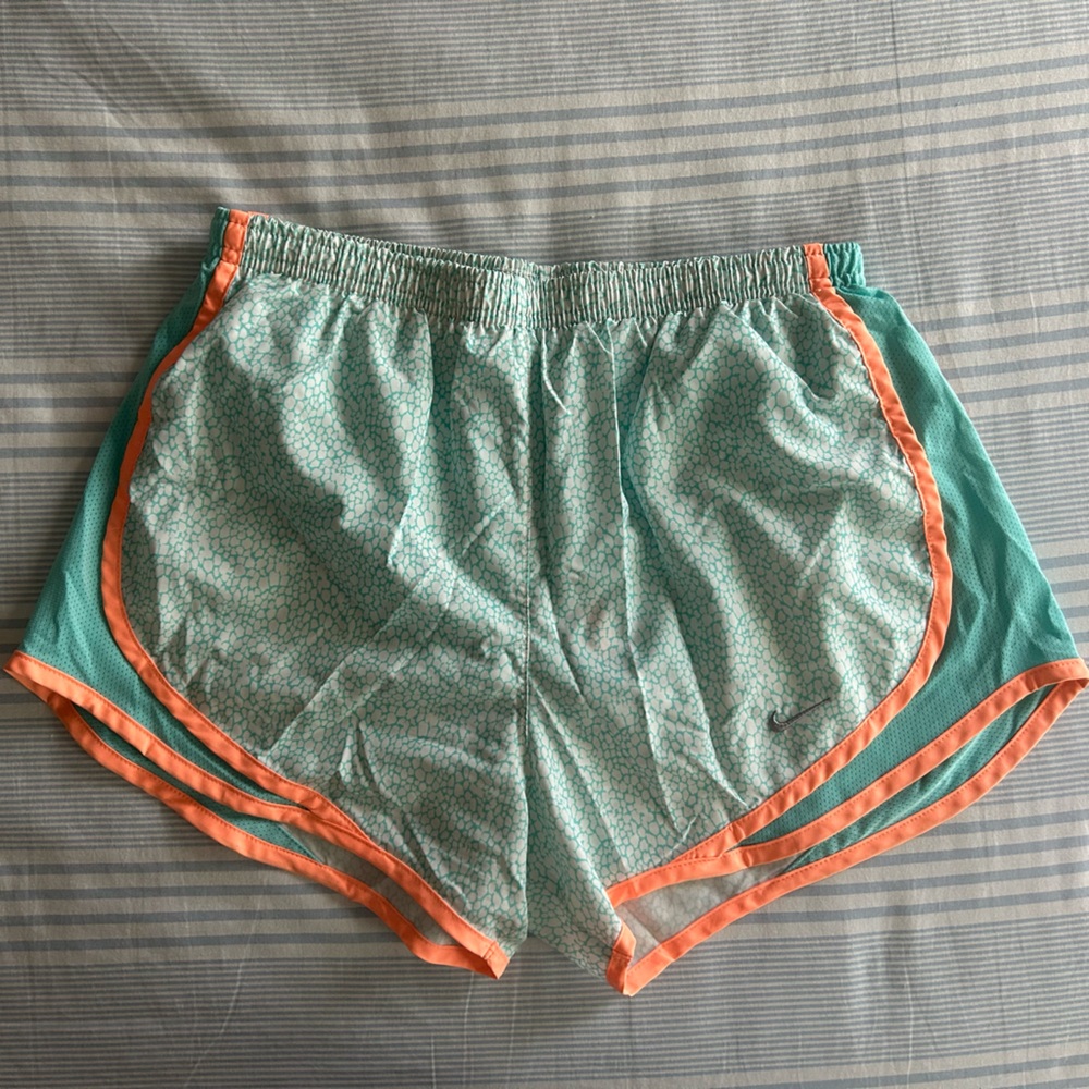 Nike Teal Dri-FIT Shorts with Coral Drawstring
